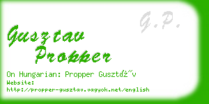 gusztav propper business card